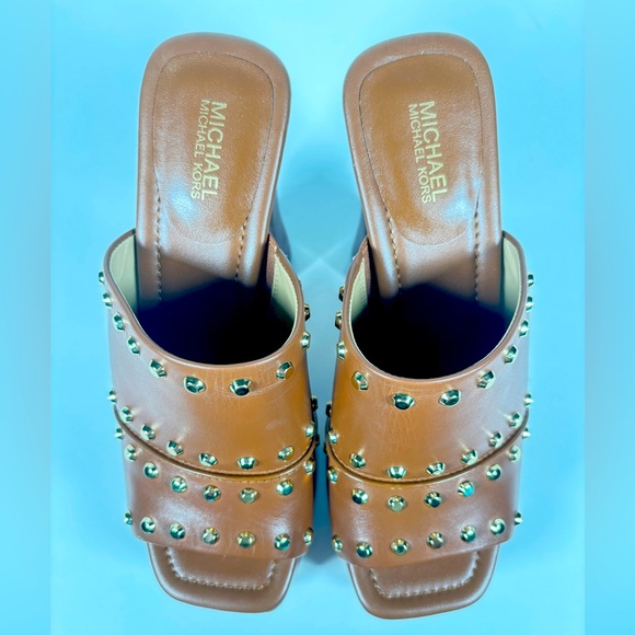 MICHAEL Michael Kors | Jagger Platform Mule Sandal Heel | Color: Brown | Size- 6 - Picture 5 of 11